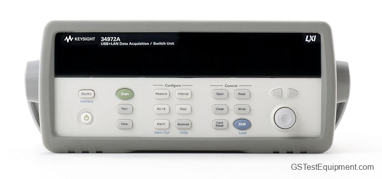 HP / Keysight / Agilent 34972A Data Acquisition Systems - front view
