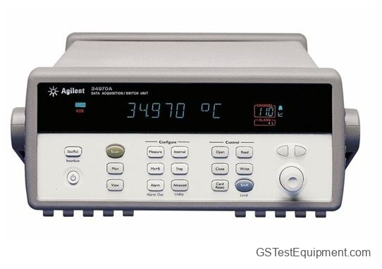 HP / Keysight / Agilent 34970A Data Acquisition Systems - front view