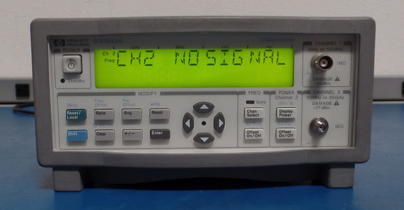 HP / Keysight / Agilent 53150A Counters - front view