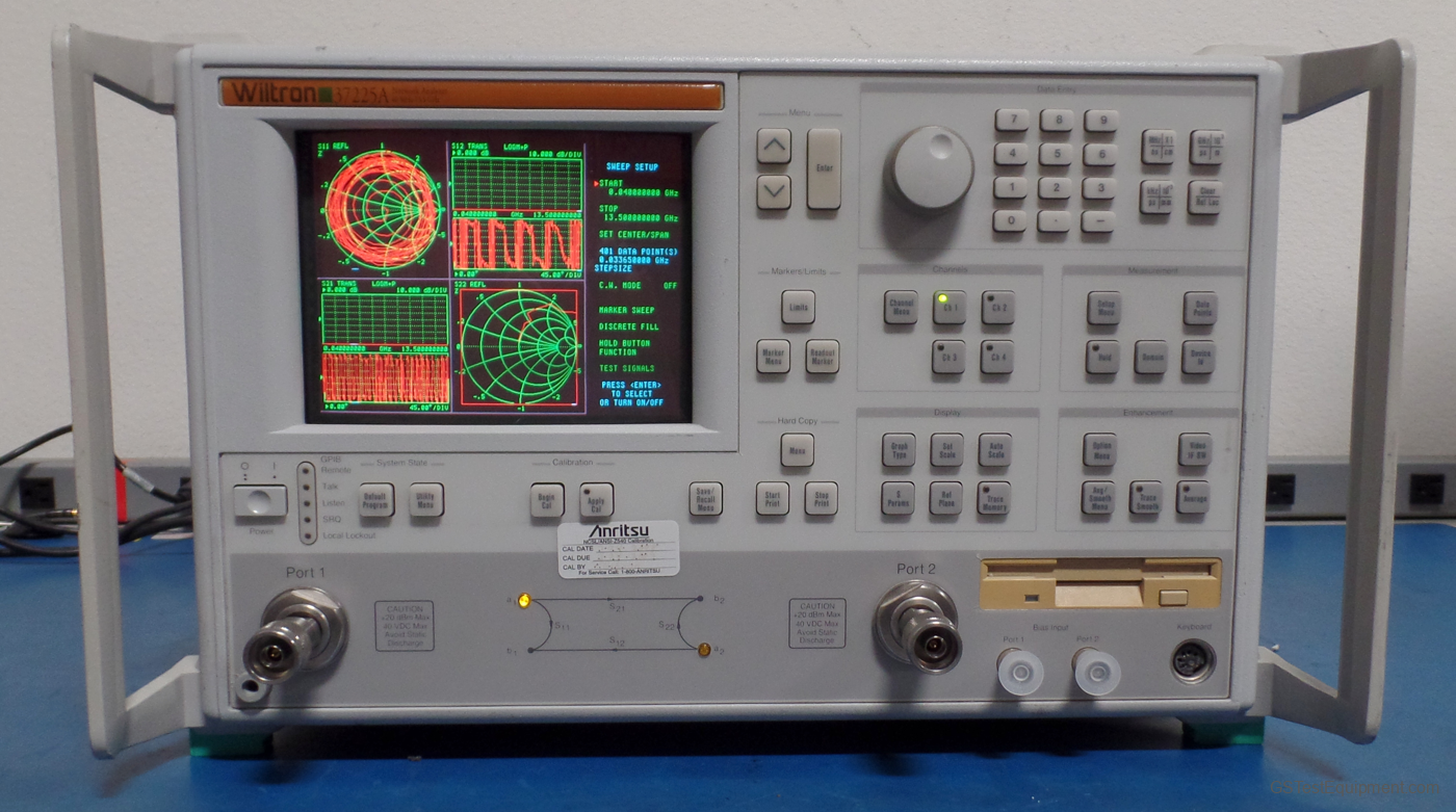Anritsu 37225A Network Analyzers - front view