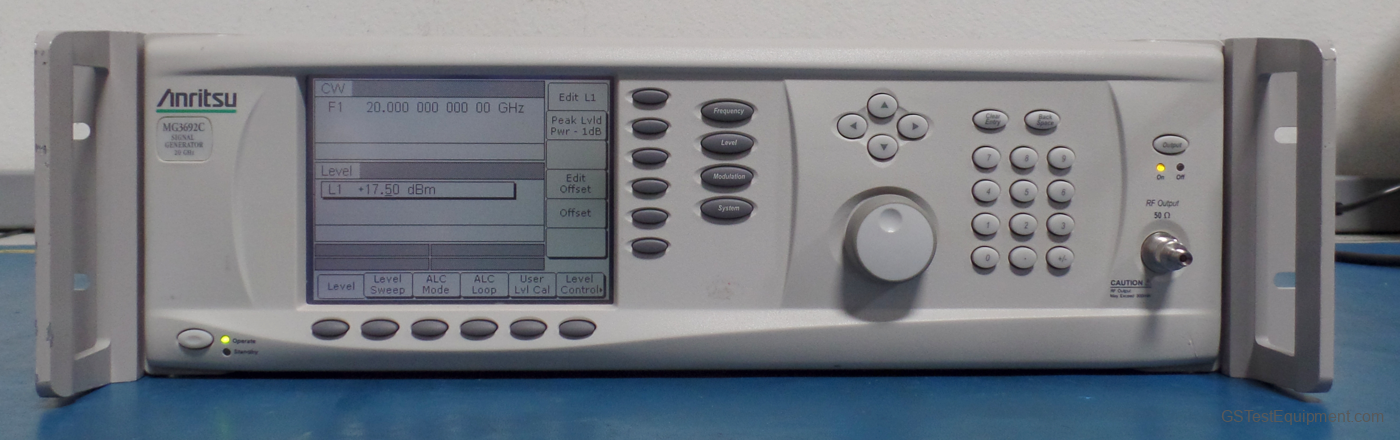 Anritsu MG3692C Signal Gen/Synthesizers/Sweepers - front view