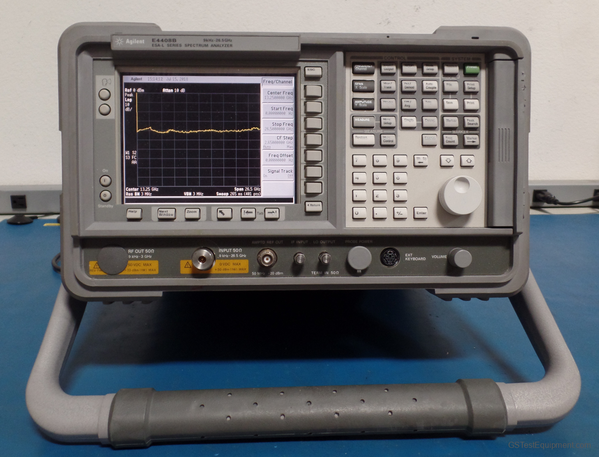 HP / Keysight / Agilent E4408B Spectrum Analyzers - front view