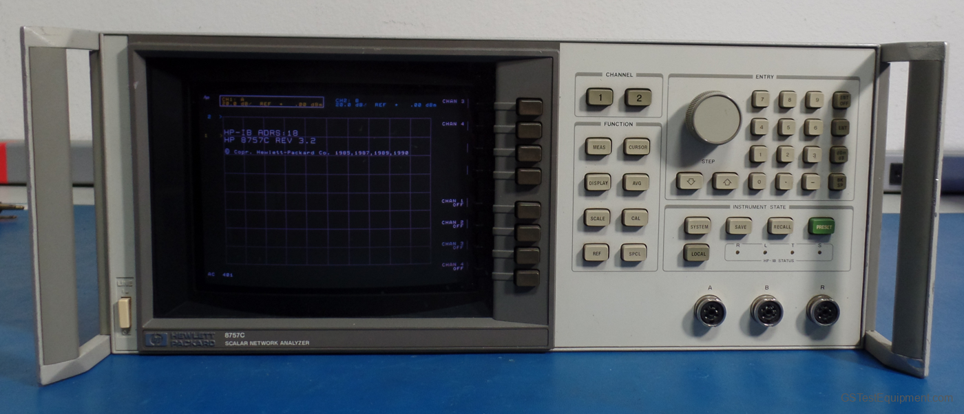 HP / Keysight / Agilent 8757C Network Analyzers - front view