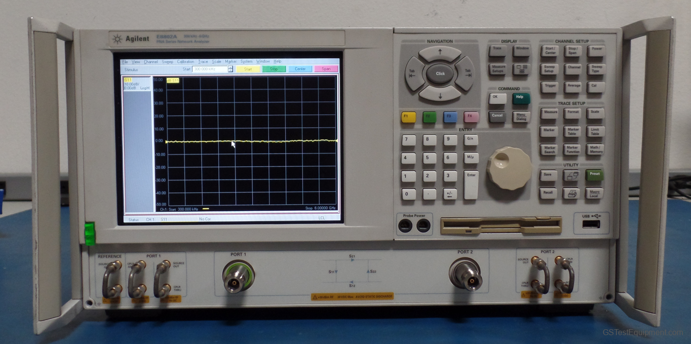 HP / Keysight / Agilent E8802A Network Analyzers - front view