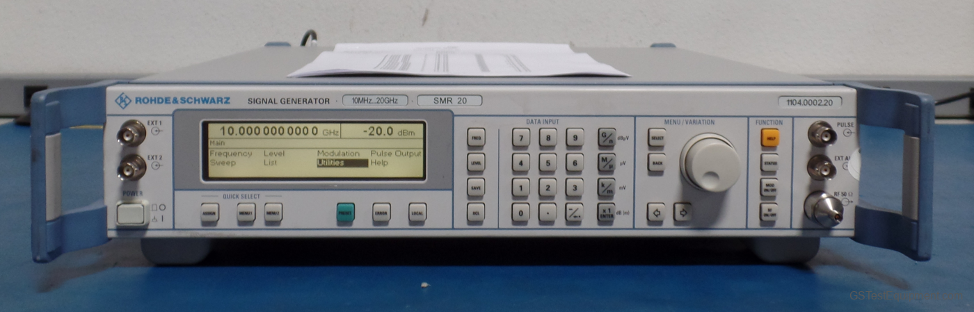 Rohde and Schwarz SMR20-B1-B11-B14-B15 Signal Generators - front view