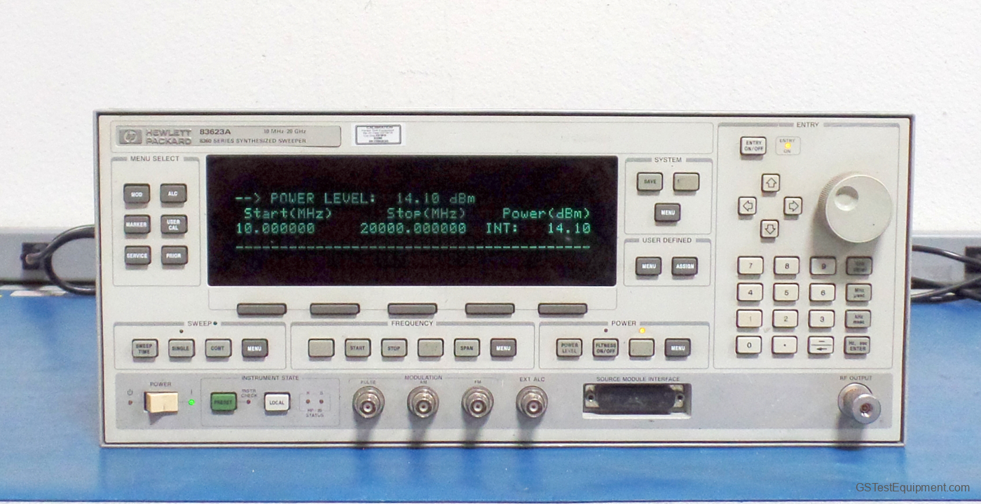 HP / Keysight / Agilent 83623A-001-008 Signal Gen/Synthesizers/Sweepers - front view