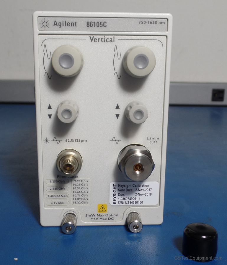 HP / Keysight / Agilent 86105C-140-150-160-300 Optical Power Meters - front view