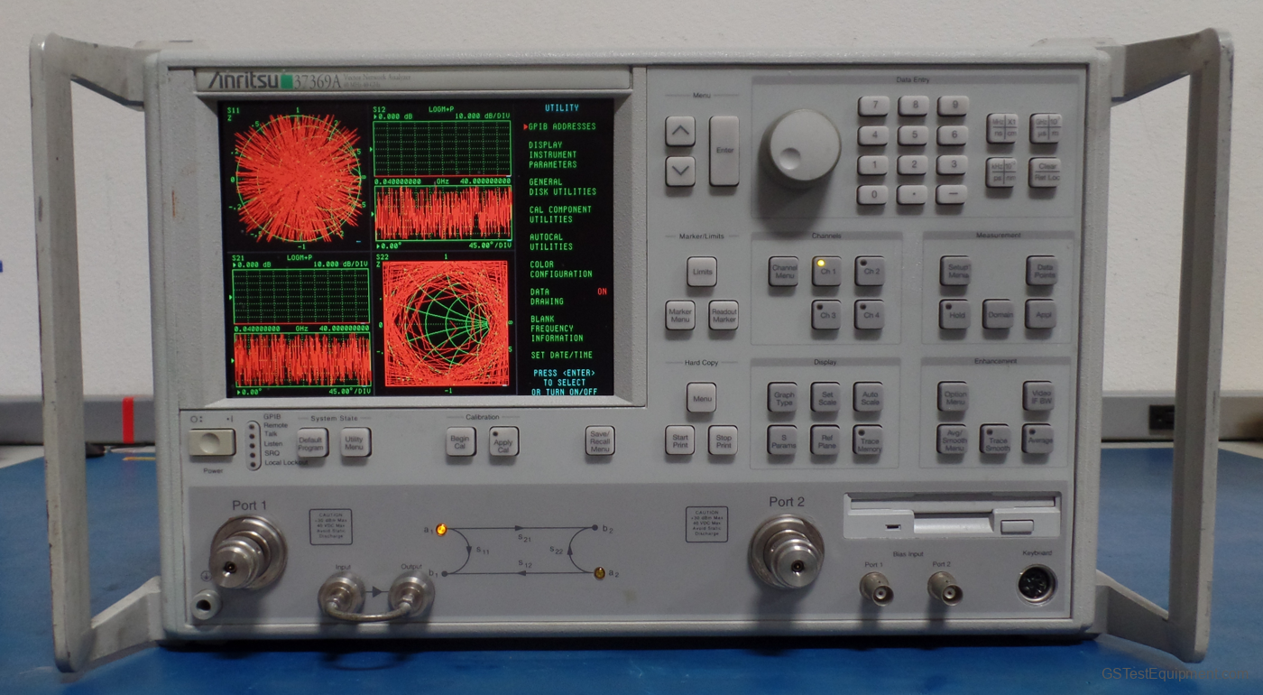 Anritsu 37369A-2-3-10-11 Network Analyzers - front view