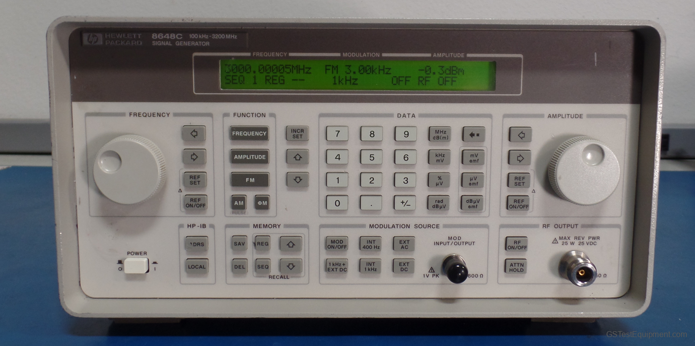 HP / Keysight / Agilent 8648C Signal Generators - front view
