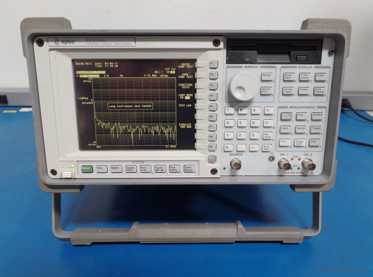 HP / Keysight / Agilent 35670A Signal Analyzers - front view