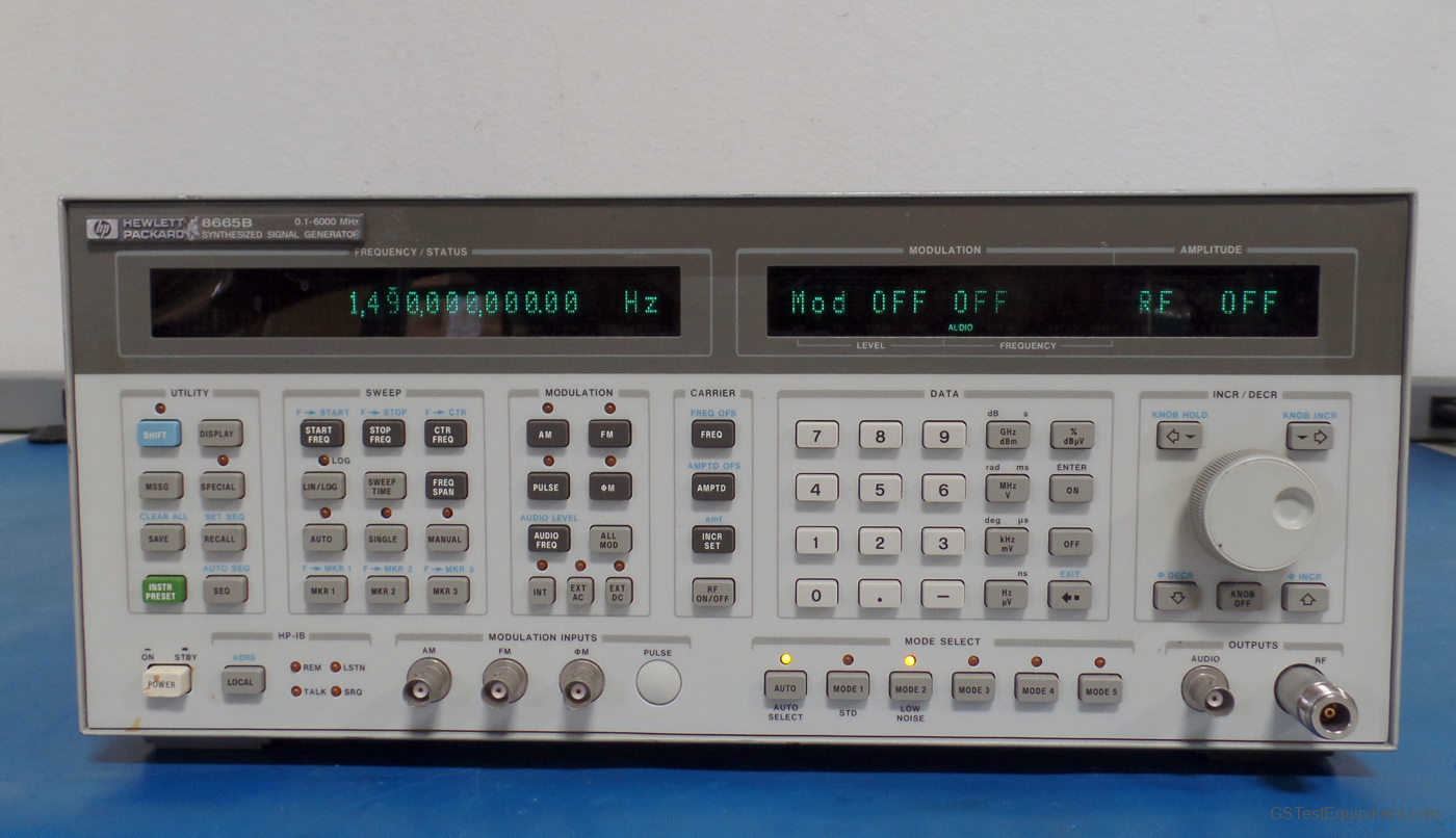 HP / Keysight / Agilent 8665B Signal Generators - front view
