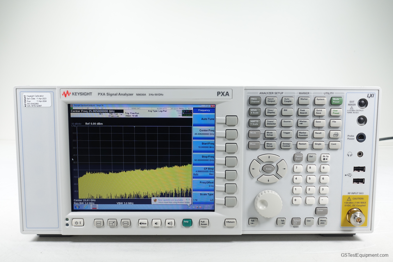 HP / Keysight / Agilent N9030A Spectrum Analyzers - front view