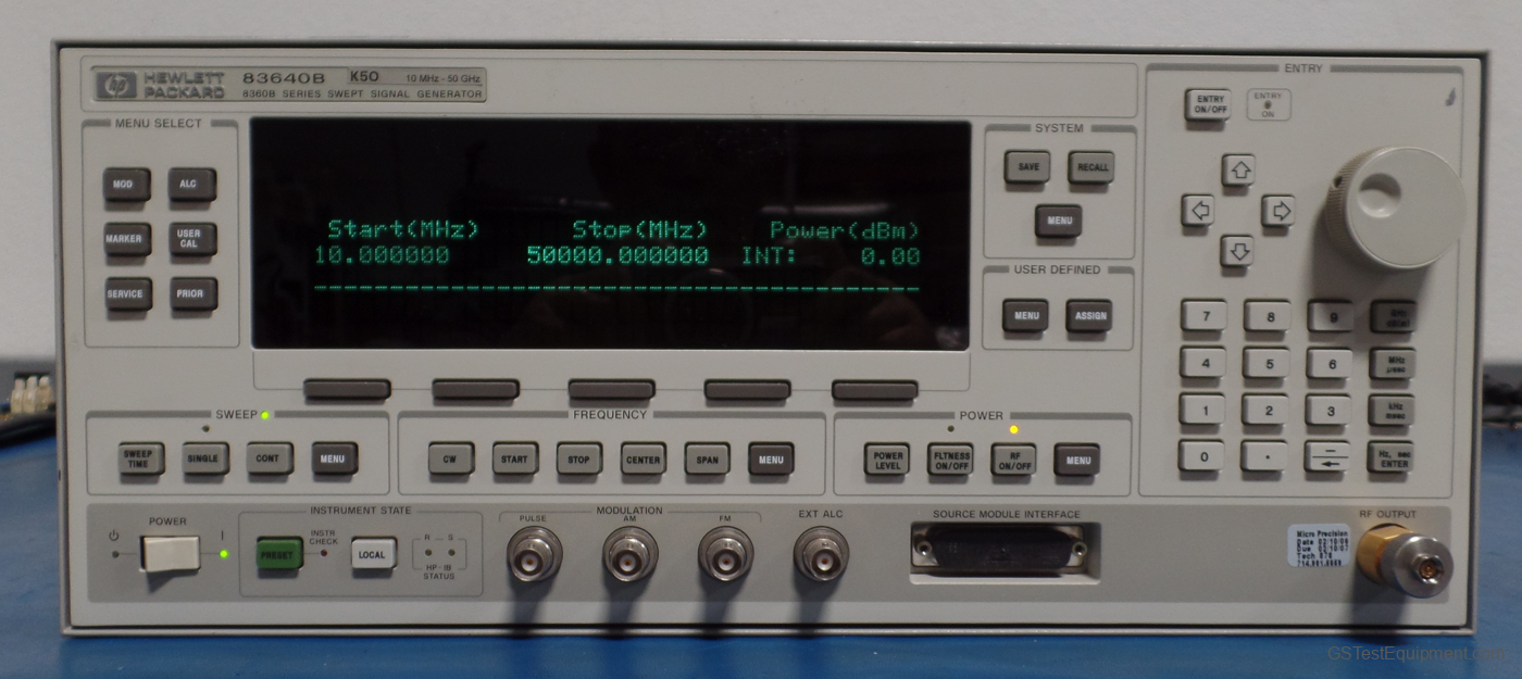 HP / Keysight / Agilent 83650B-001-002-008 Signal Generators - front view