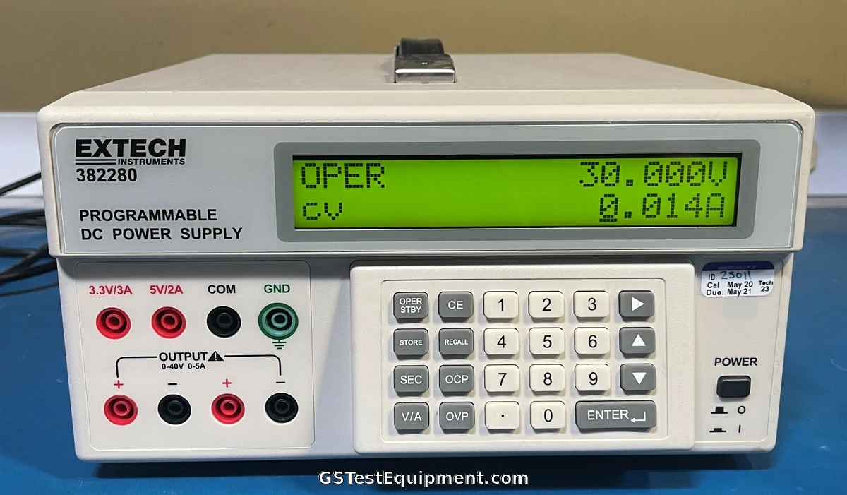 Extech 382280 Programmable DC Power Supply, 40V/5A