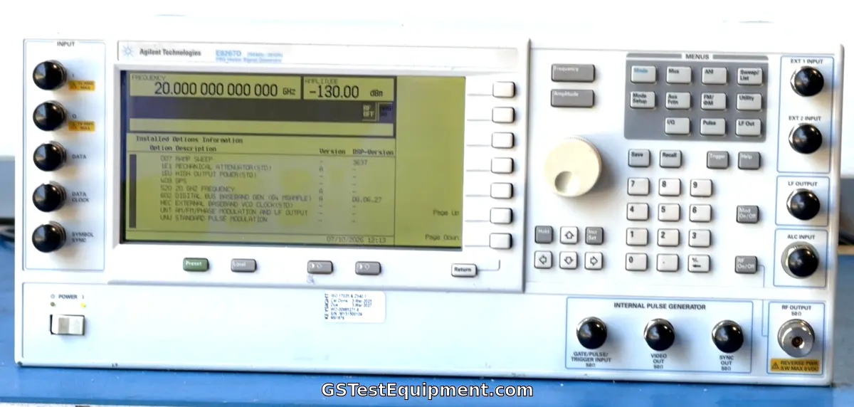 HP / Keysight / Agilent E8267D - main view