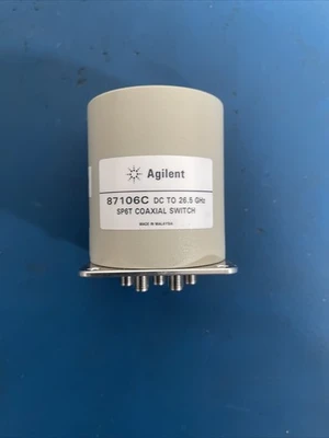 Agilent/Keysight  87106C 87106-60009 option T24 26.5GHz SP6T RF Coaxial Switch