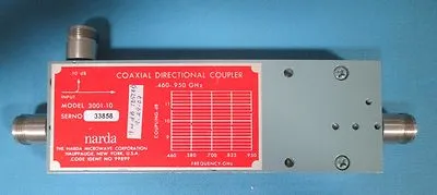 Narda 3001-10 Type N Coaxial Directional Coupler, 460 to 950 MHz, 10 dB
