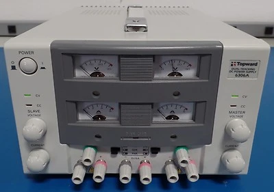 Topward 6306A Dual-Tracking Triple Output DC Power Supply, 6 A, 30 V